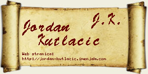 Jordan Kutlačić vizit kartica